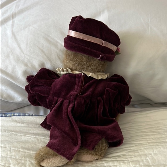 Boyds Bears Plush in Rich Burgundy Outfit - Picture 4 of 11